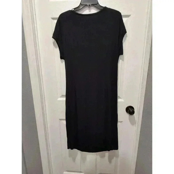 Loft Black Side Tie Lined Knit‎ Dress Size XLARGE - Picture 2 of 7